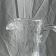 Large blown glass carafe with ice cube compartment Biot