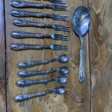 Dessert cutlery service consisting of 11 pieces hallmark 800 worked old and collector