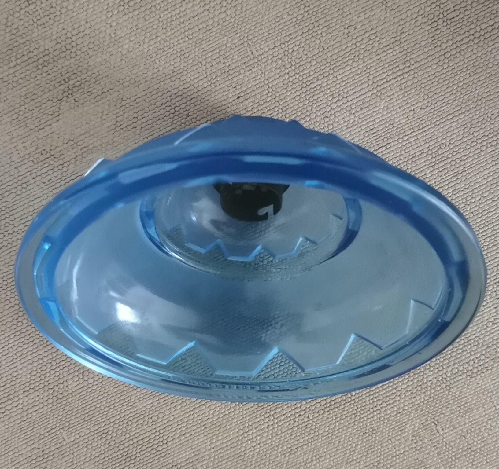 Pair hanging lamp Abat-jour blue glass