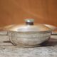 Silver-plated metal dish, Saglier brothers hallmark, silver-plated metal vegetable dish, art deco