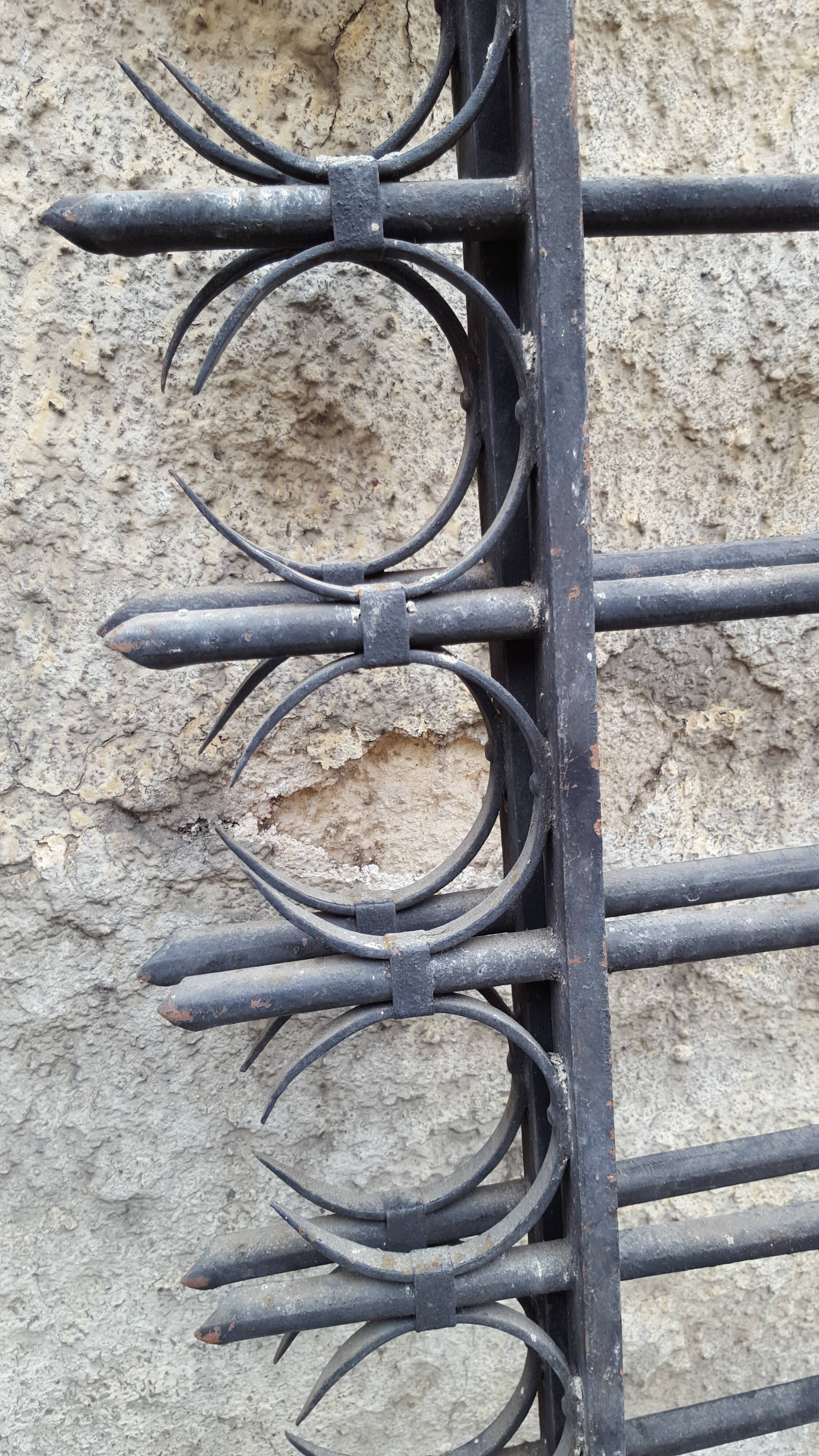 Wrought iron garden grids