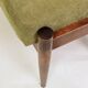 Scandinavian green/yellow corduroy stool Set of 2