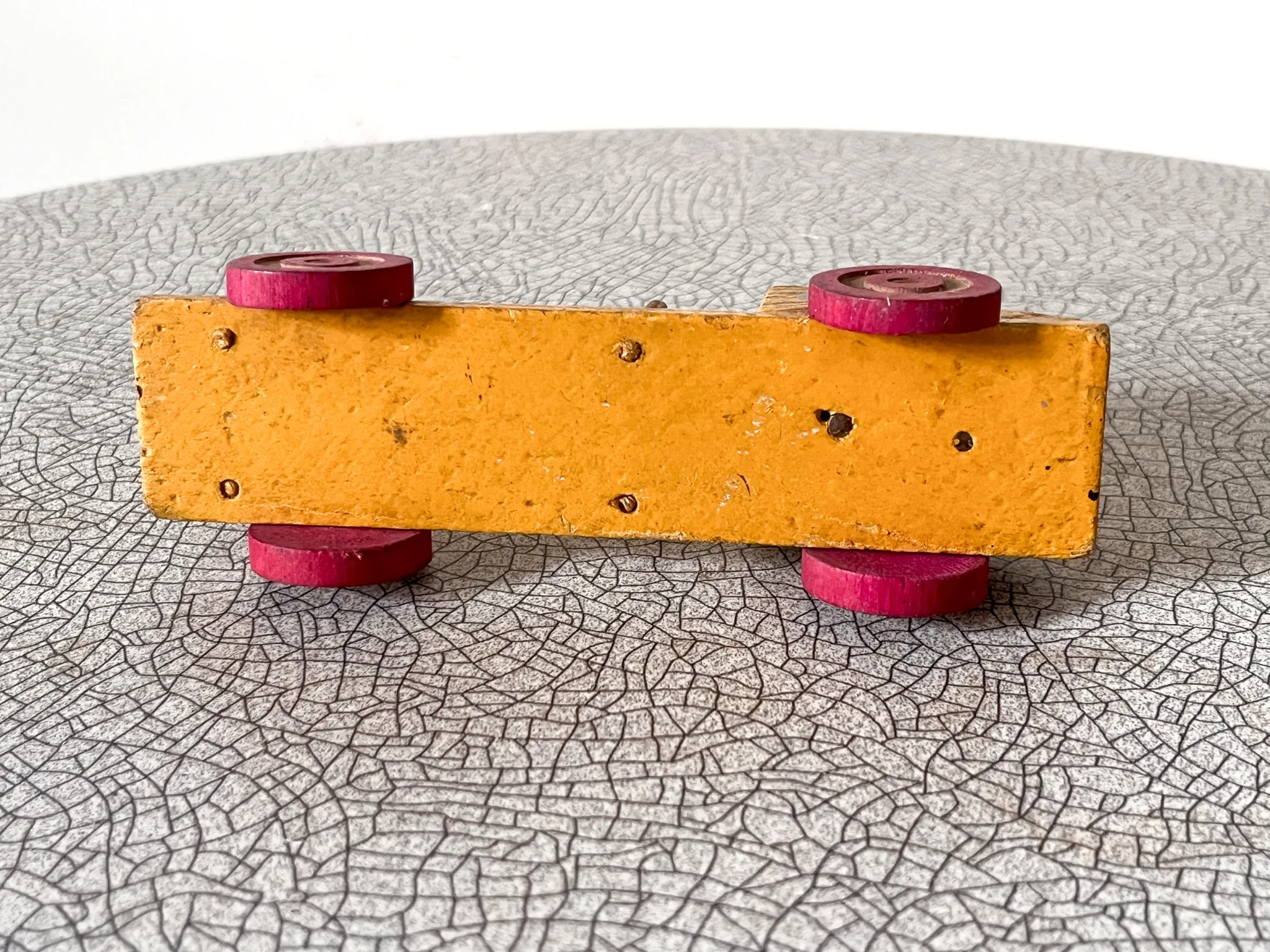 Small wooden logging truck, vintage toy