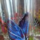 Set of 10 butterfly glasses from the Reims glassworks, vintage.