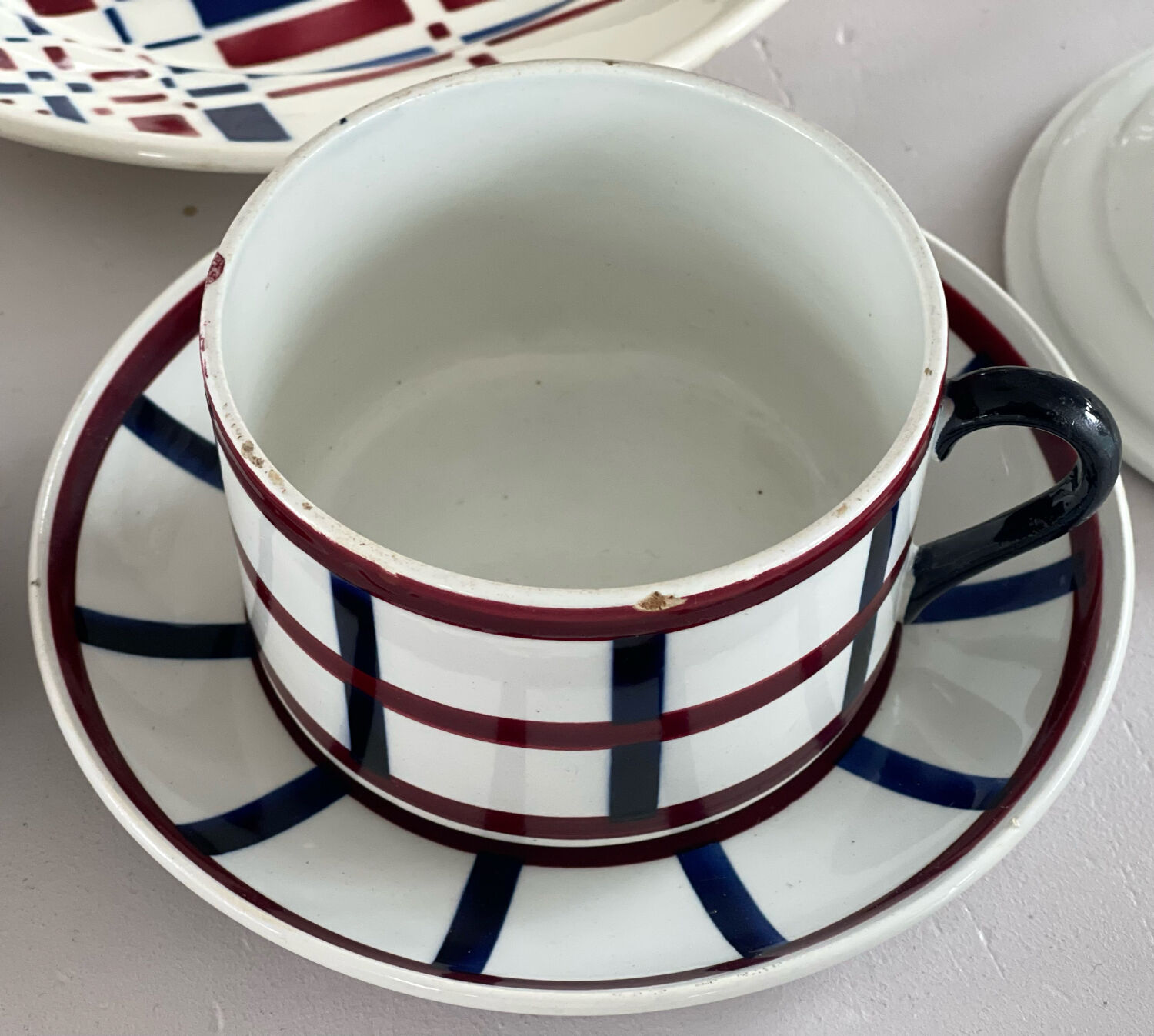 Duo of old Montereau cups