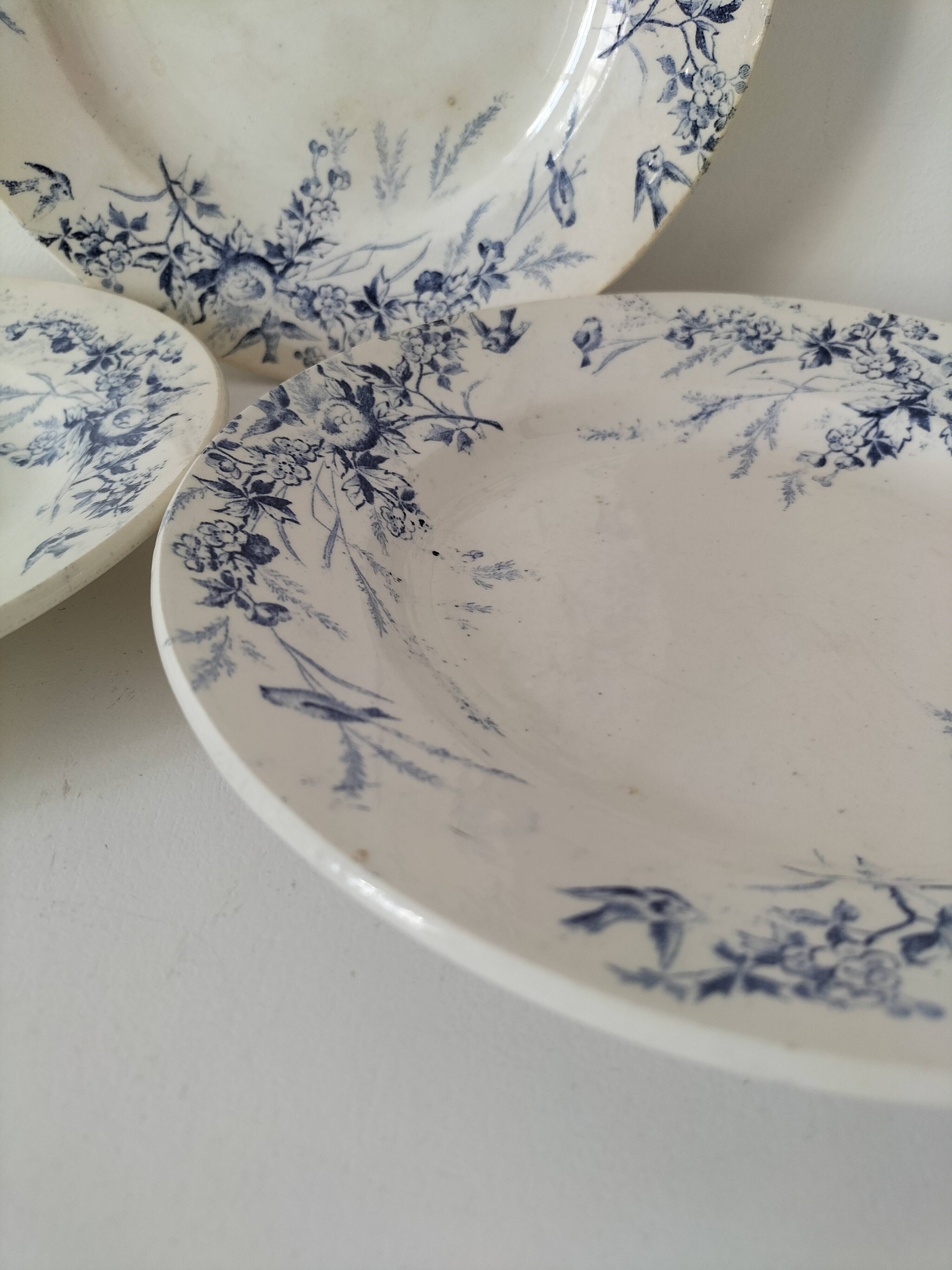 Creil Montereau Plates Linotte Model