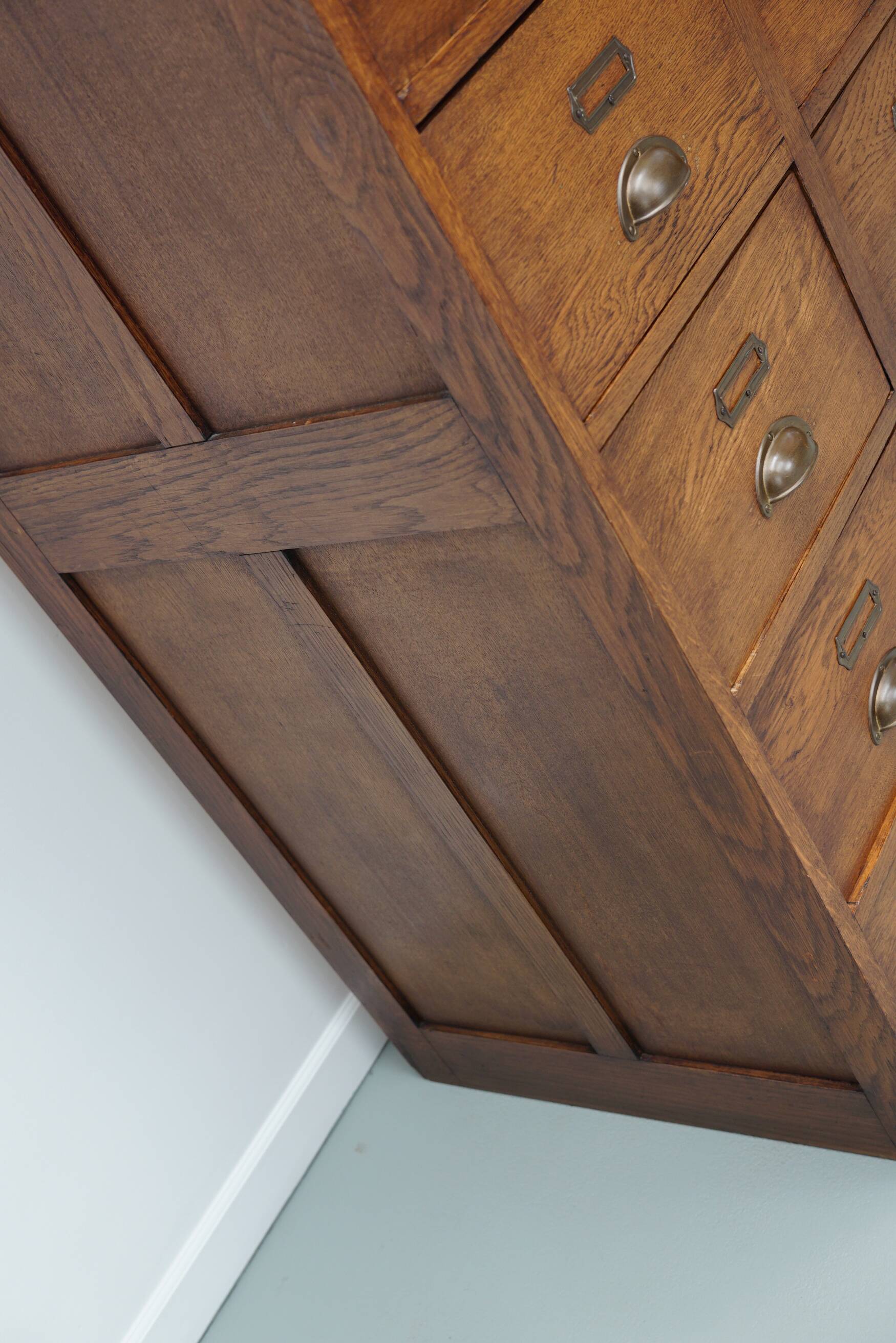 Vintage Dutch Oak Apothecary / Filing Cabinet, 1930s
