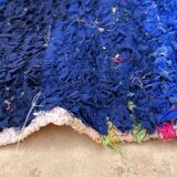 Colorful Boucherouite Berber rug - 133 x 188 cm