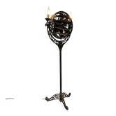 Antique Art Nouveau floor lamp with fan "Luminaire"