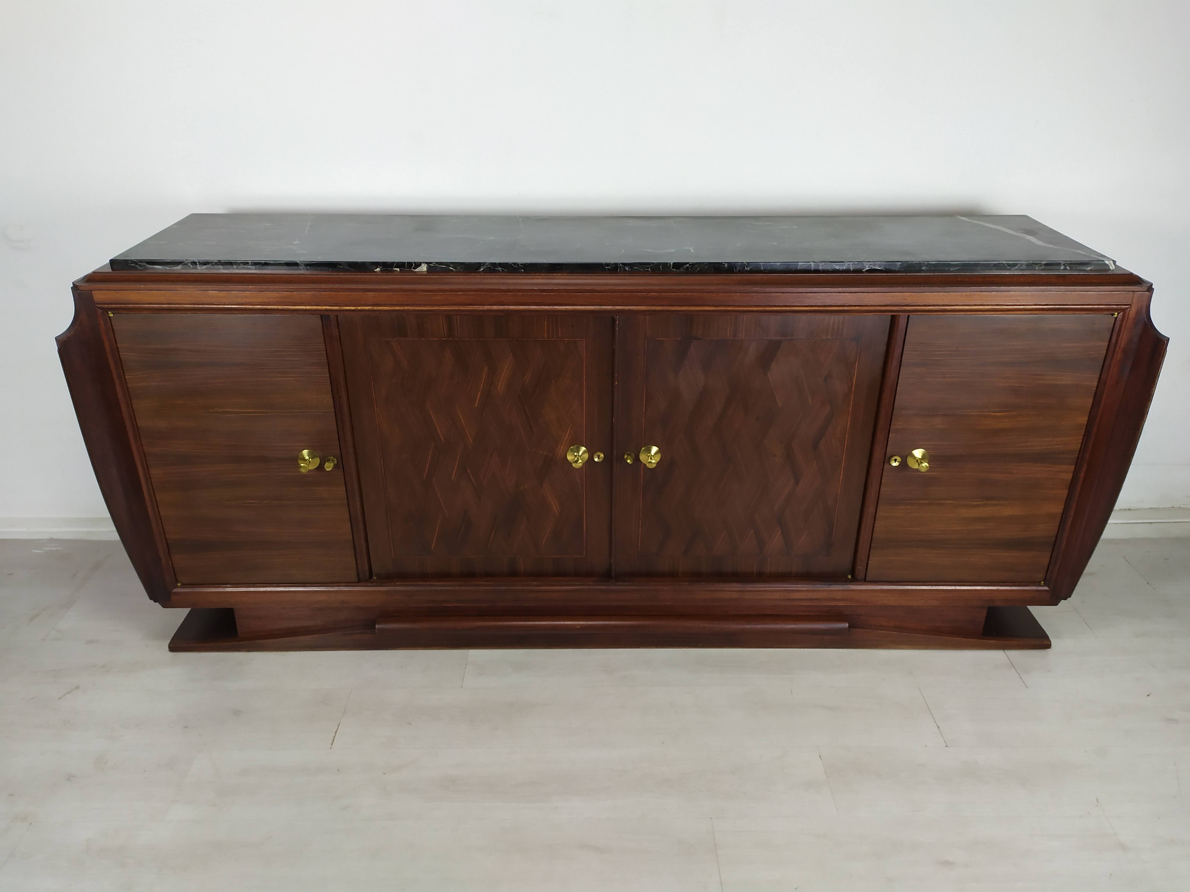 Enfilade art deco ebony of Macassar