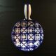 Pair of blue decorated fondue pots