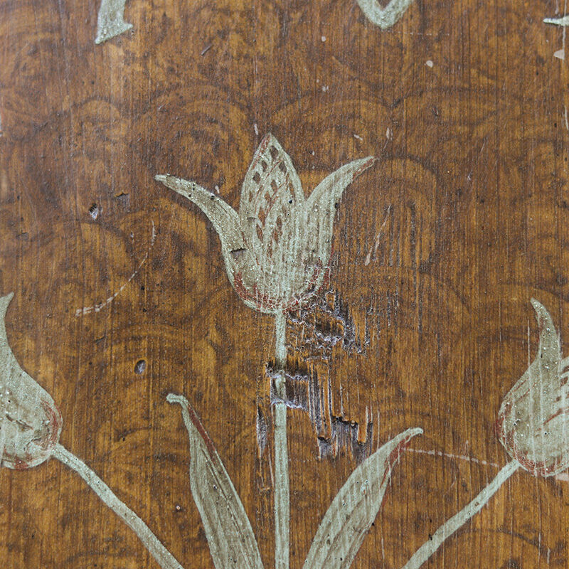 Painted folk art bridal cupboard 1769