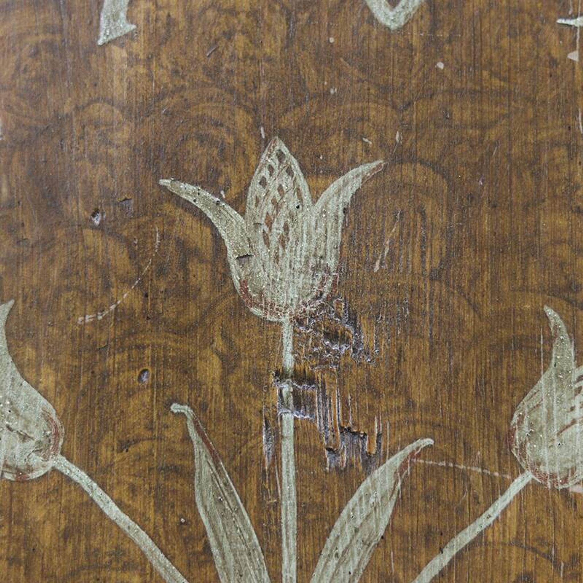 Painted folk art bridal cupboard 1769