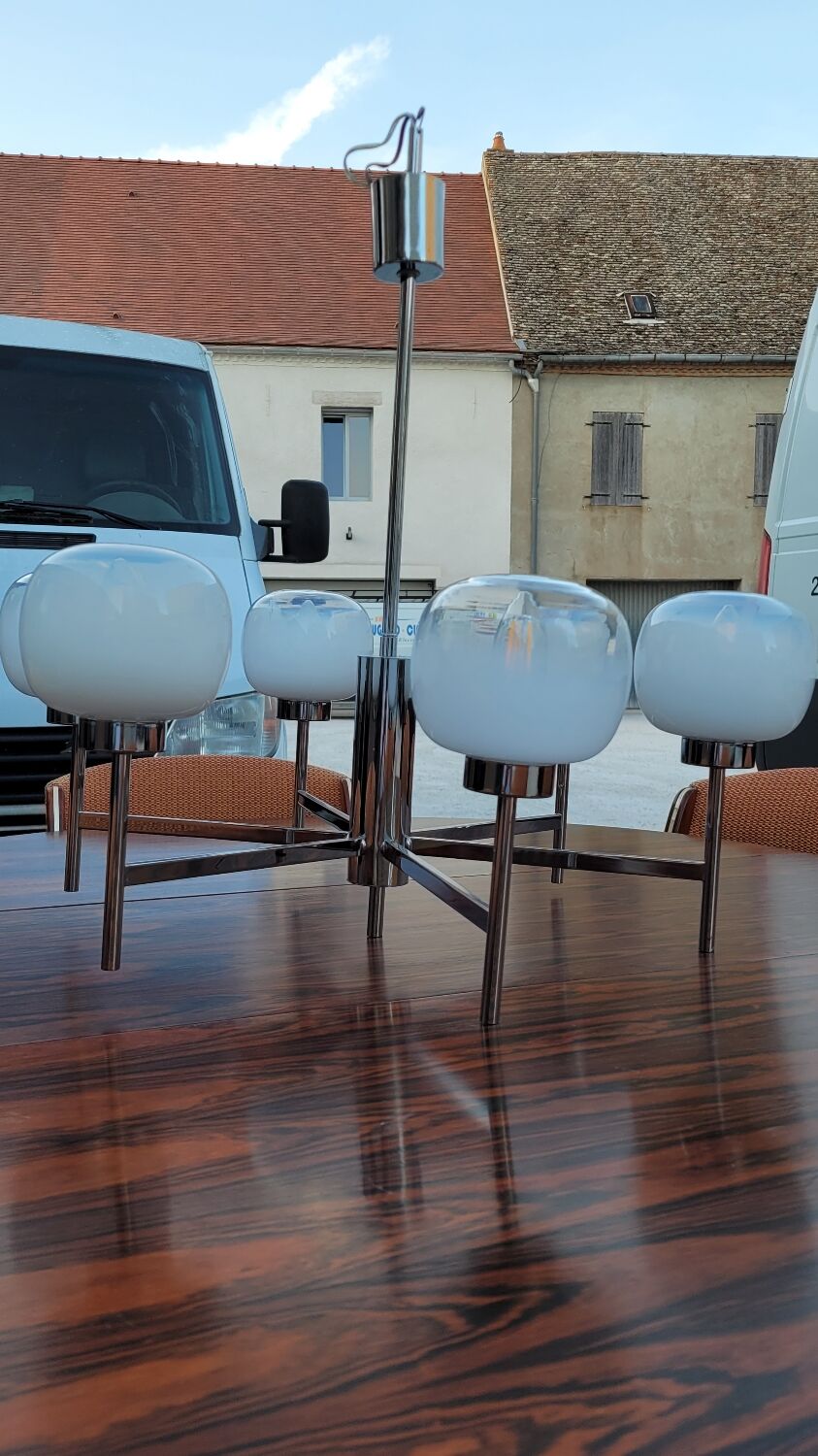 Gaetano Sciolari style designer chandelier, 1970s