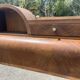 Art Deco Console Headboard in Walnut Veneer – 1930s