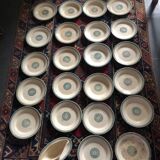 Creil and Montereau ironstone service 22 sauceboat plates