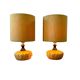 Set of 2 vintage ceramic table lamps / floor lamps