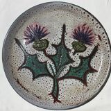 Vallauris Thistles flat plate hand decorated