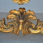 Rococo console Golden wood Roman marble XVII