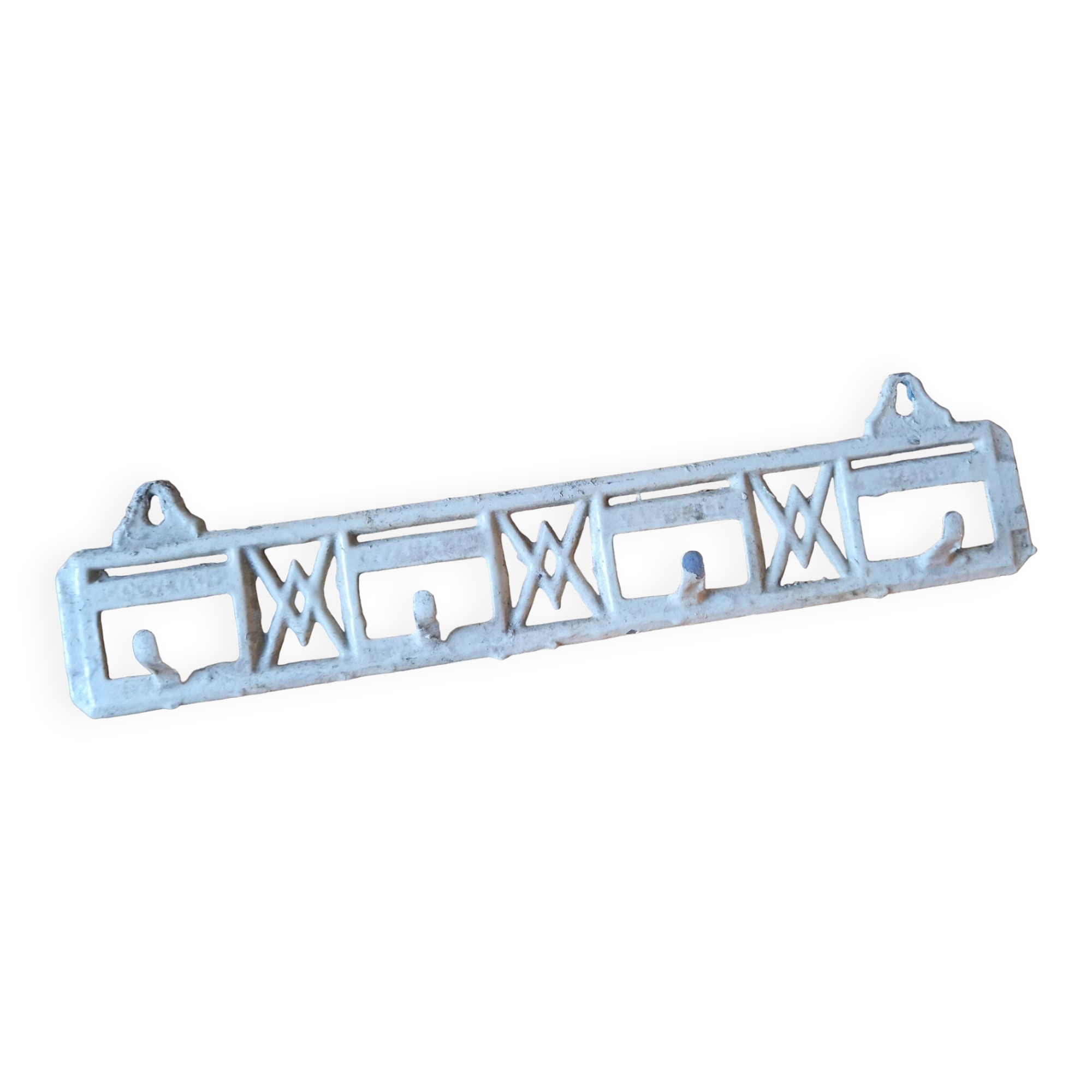 Tea towel hanger in cast aluminum, retro 1950s