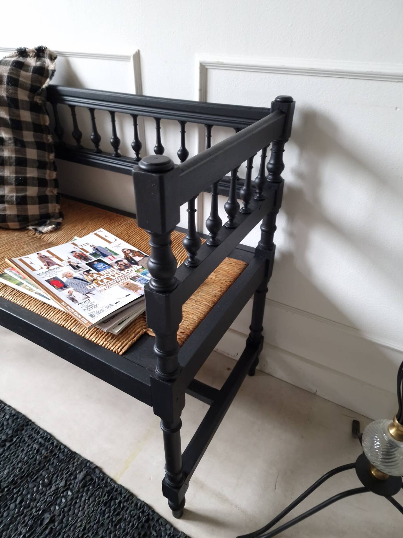 Banc en paille