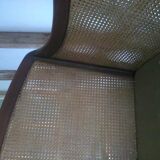 Former caned wood sofa