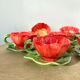 Coffee cups flowers slurry