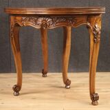 Demilune table with geometric decorations from the 20th century