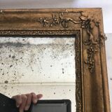 Antique stucco and wood mirror 50x62cm