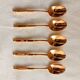 Set of 5 golden coffee spoons chambly