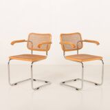 Pair of Italian vintage Ceska chairs by Gavina, 1960s