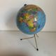 Vintage 1960 terrestrial globe Taride golden metal tripod - 28 cm