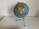 Vintage 1960 terrestrial globe Taride golden metal tripod - 28 cm