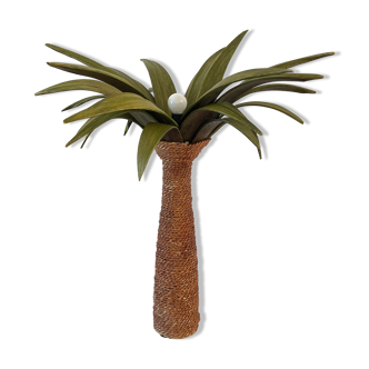 Lamp palm wood and rope