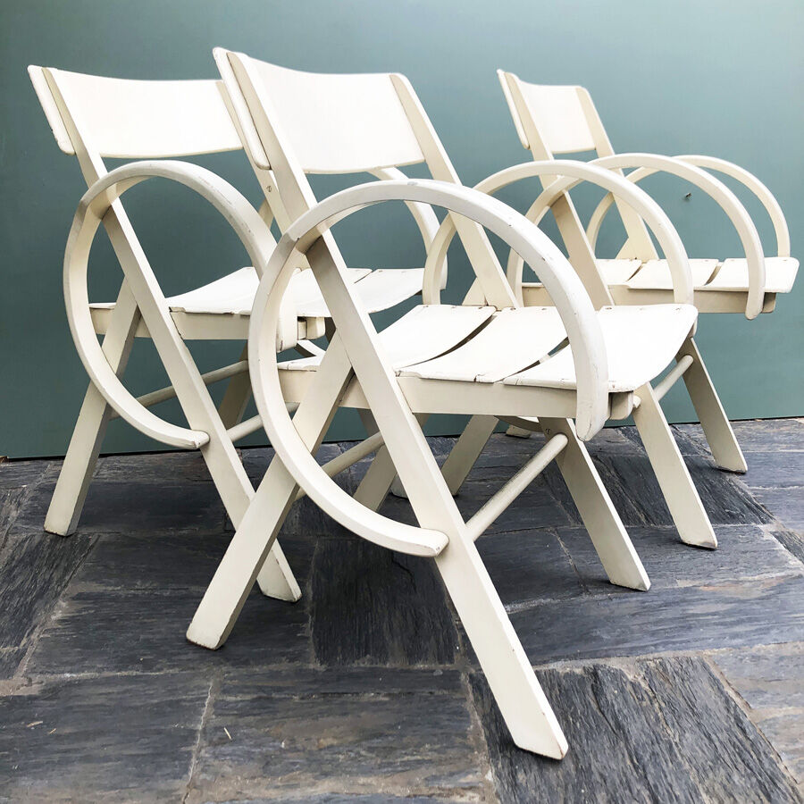 Set 3 garden armchairs 60