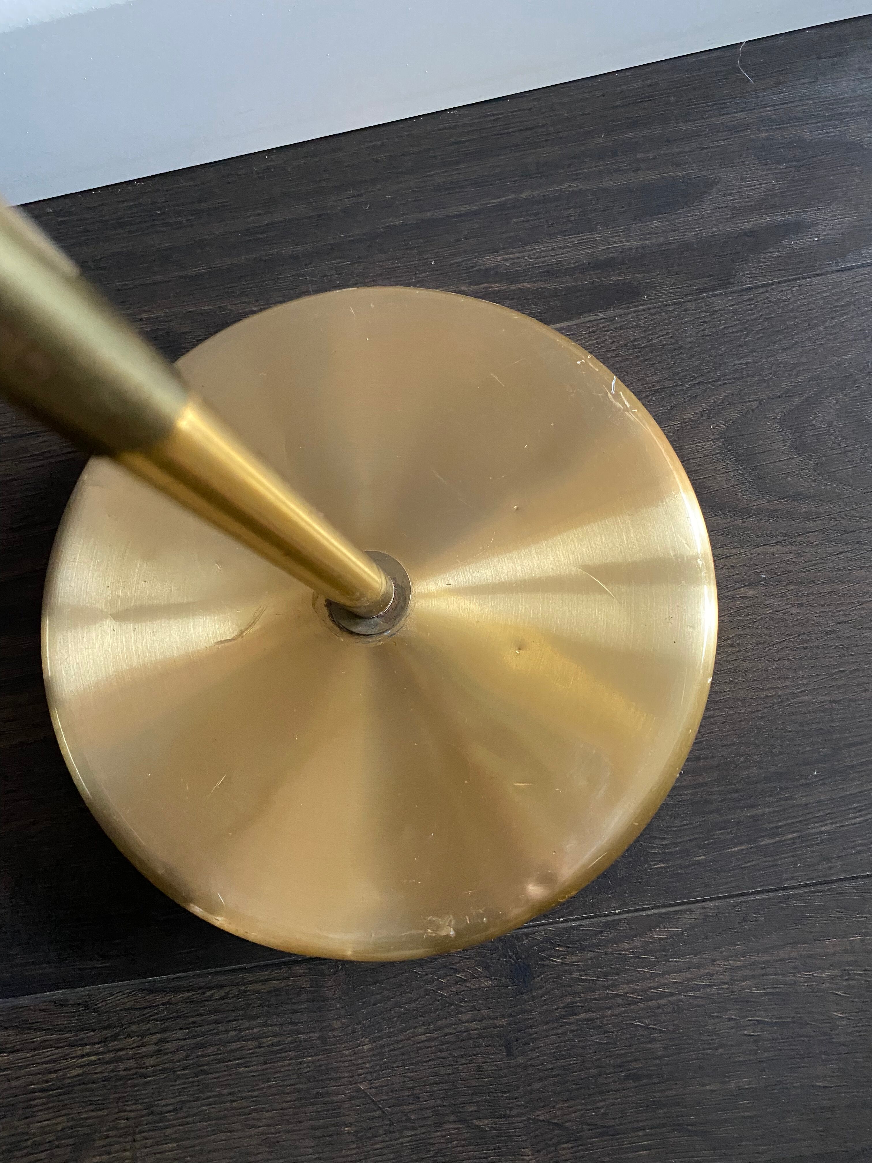 Scandinavian brass floor lamp