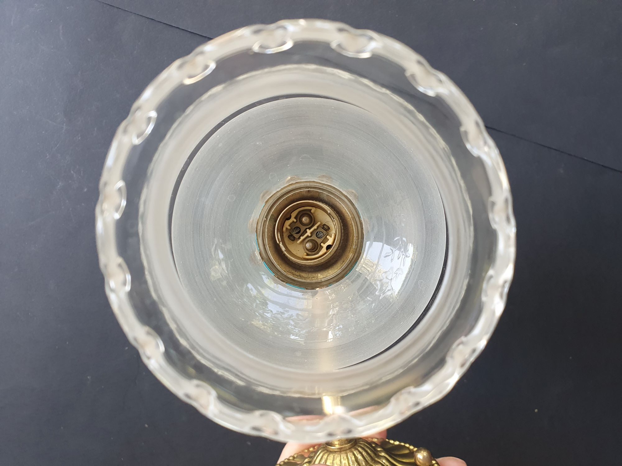 Pair of antique gold wall sconces
