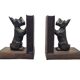 Porte-livres en bois figuratifs vintage, années 1950, ensemble de 2