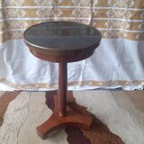 Mahogany and marble pedestal table