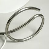 Large Mid Century metal table lamp with plastic shade by Schanzenbach Germa