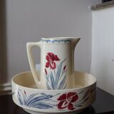 Art nouveau earthenware pitcher luneville