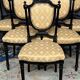 Dining room set consisting of a table and six chairs from the Napoleon III period.