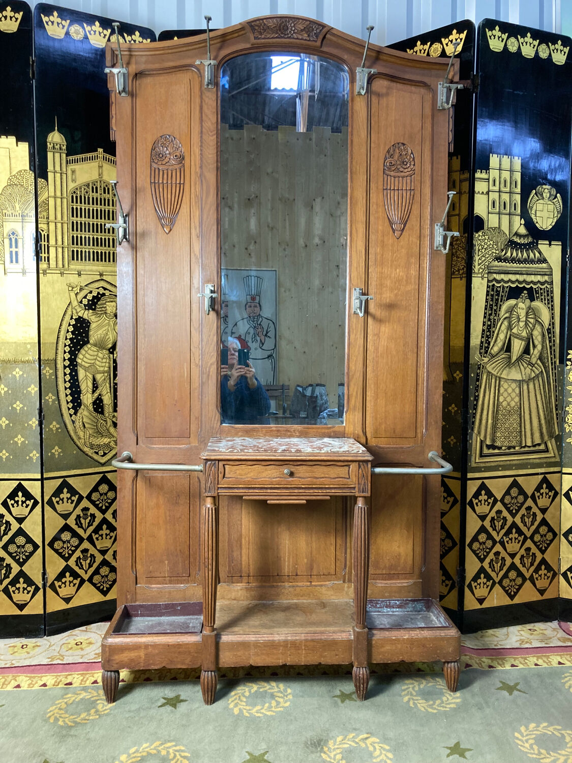 Art Deco coat rack