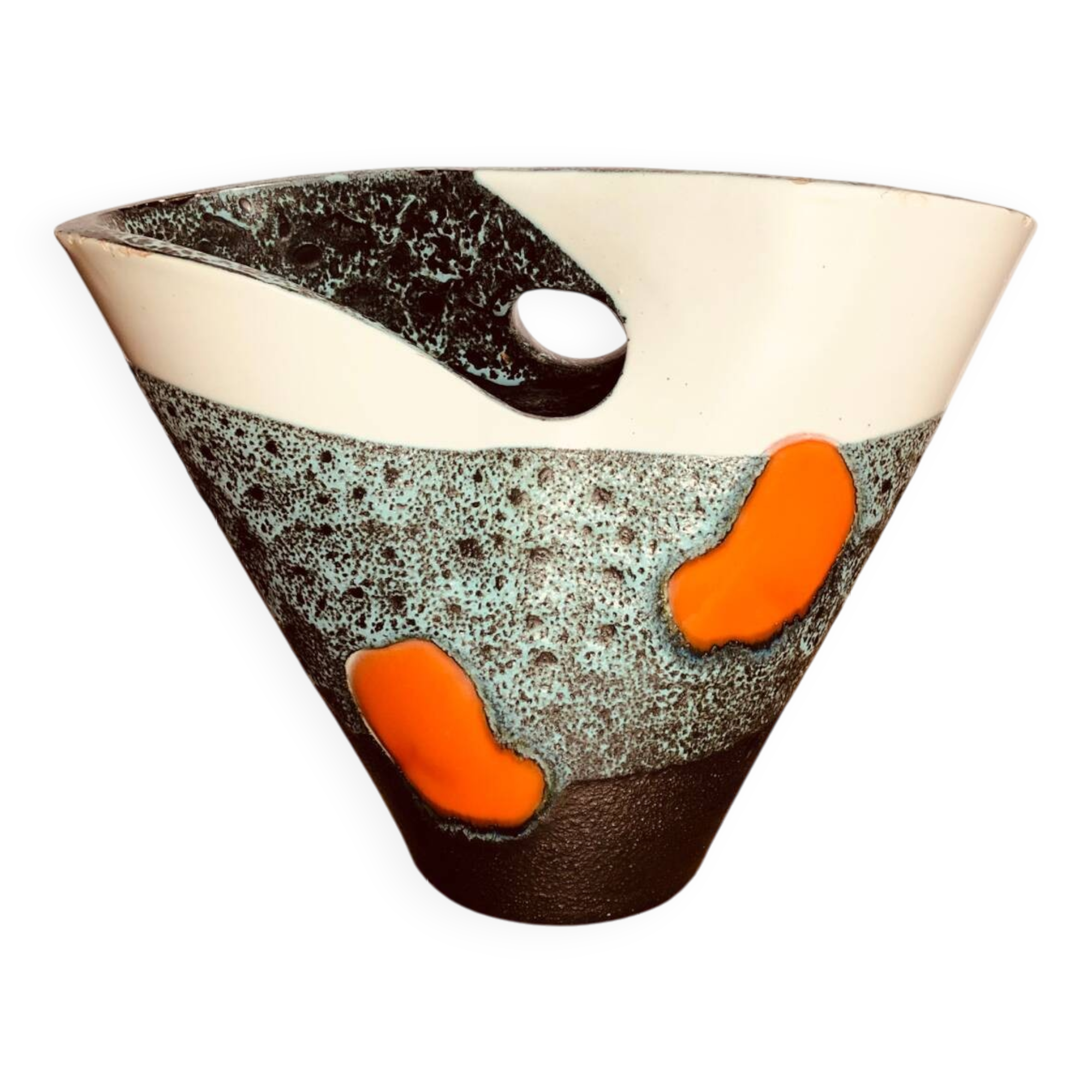 Large ceramic vase Elchinger France. 1950s