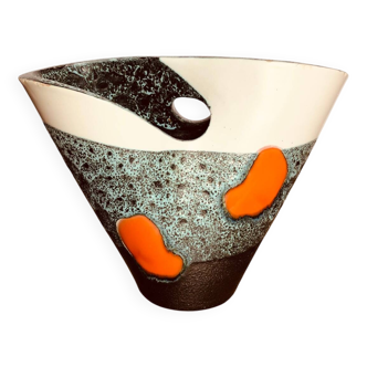 Grand Vase céramique Elchinger France .  1950s