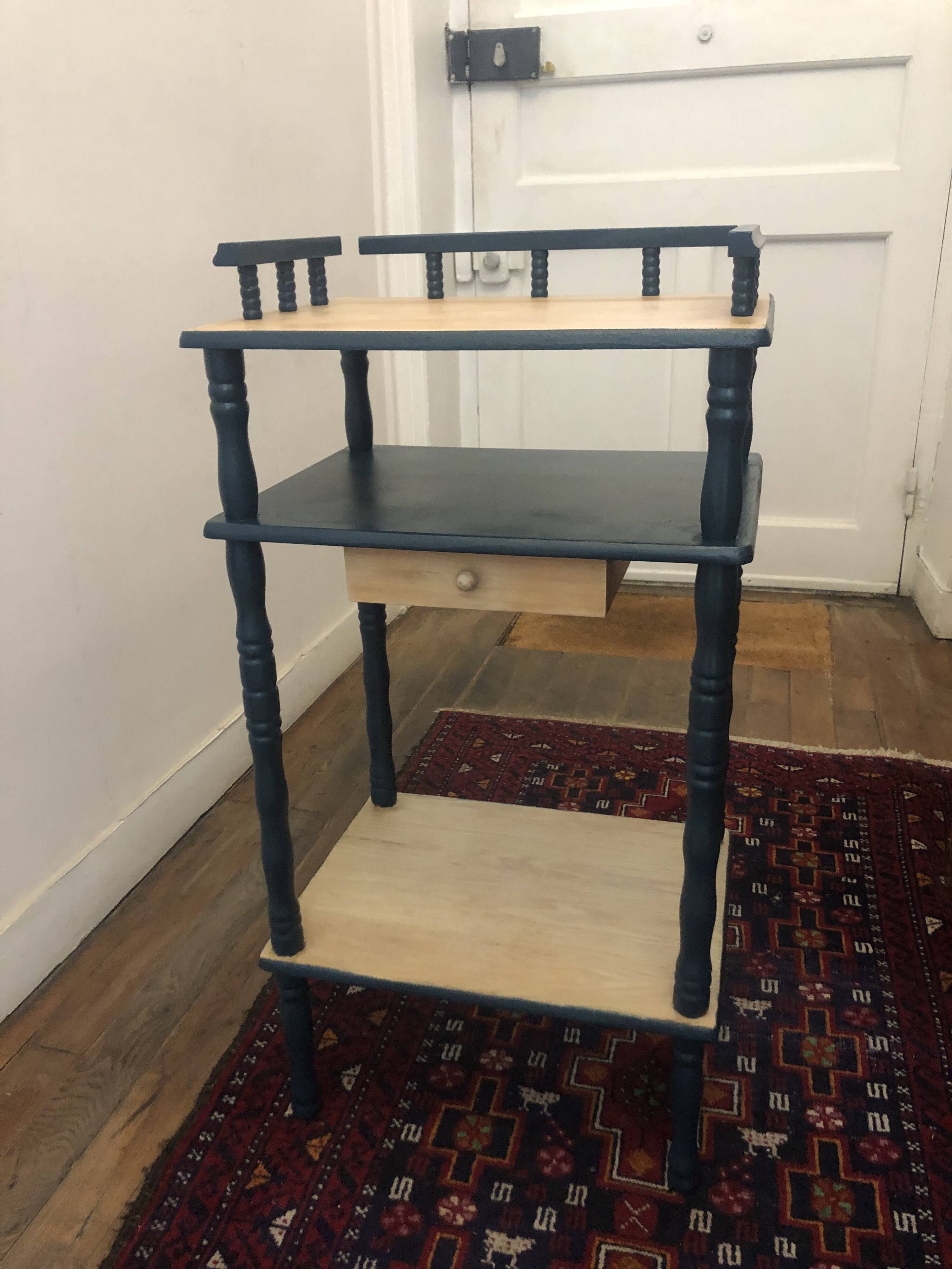 Telephone table, freestanding shelf