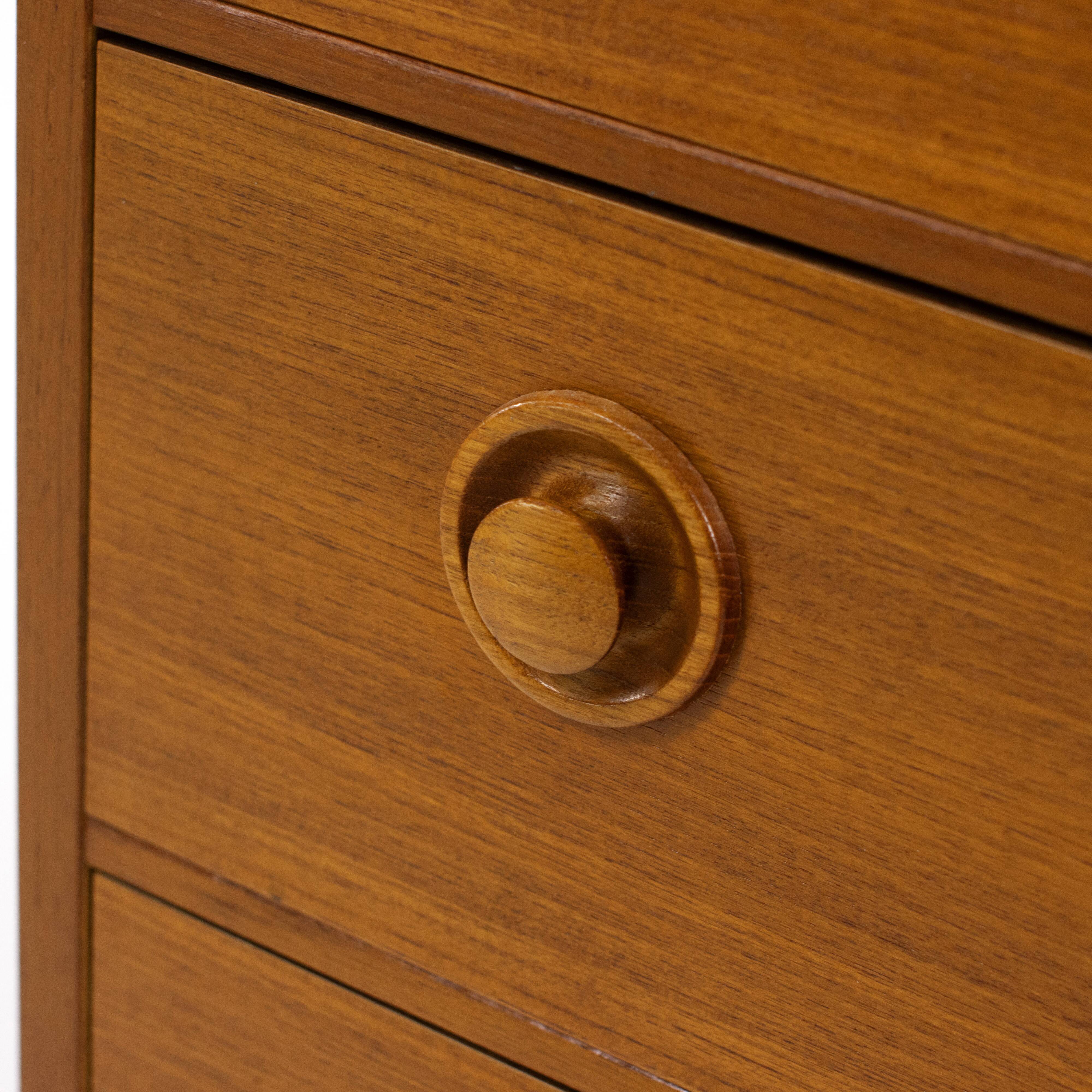 Vintage Scandinavian teak chest of drawers 1960 Sweden