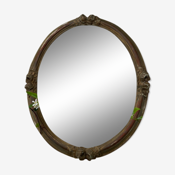 Ancient oval mirror 47x57cm