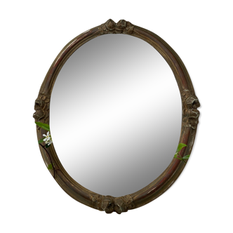 Ancient oval mirror 47x57cm