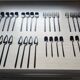 Ménagère inox noir Nendo designer japonais